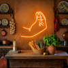 Italian Hand Gesture Neon Sign | Chic Decor for Food Lovers
