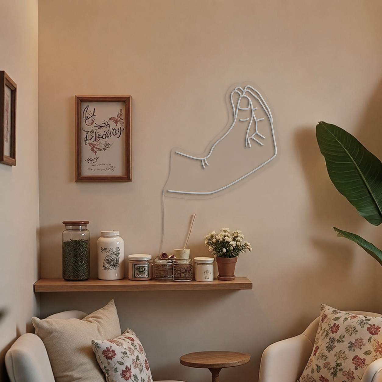 Italian Hand Gesture Neon Sign | Chic Decor for Food Lovers
